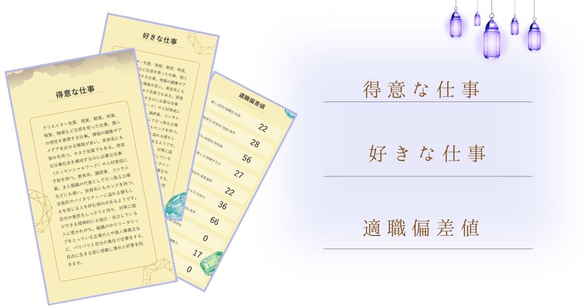 得意な仕事、好きな仕事、適職偏差値